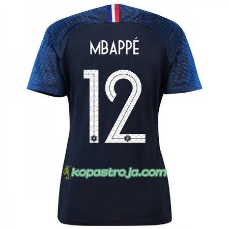 Billiga Fotbollströjor Frankrike Mbappe 12 Dam VM 2018 Hemma tröja